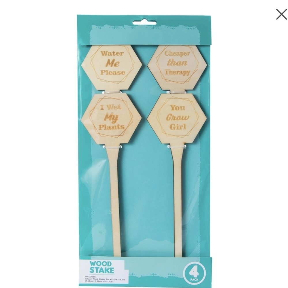 Plywood Funny Garden Stakes 4-Count NEW